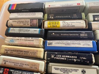 Mixed lot of 40,  8-track tapes 1960s 1970s Cuban and Latin music in Miami Dolphin Mall area.