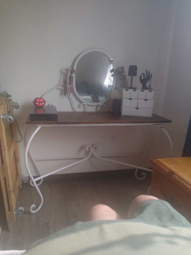 A Really Cute A Vanity Real Wood Top