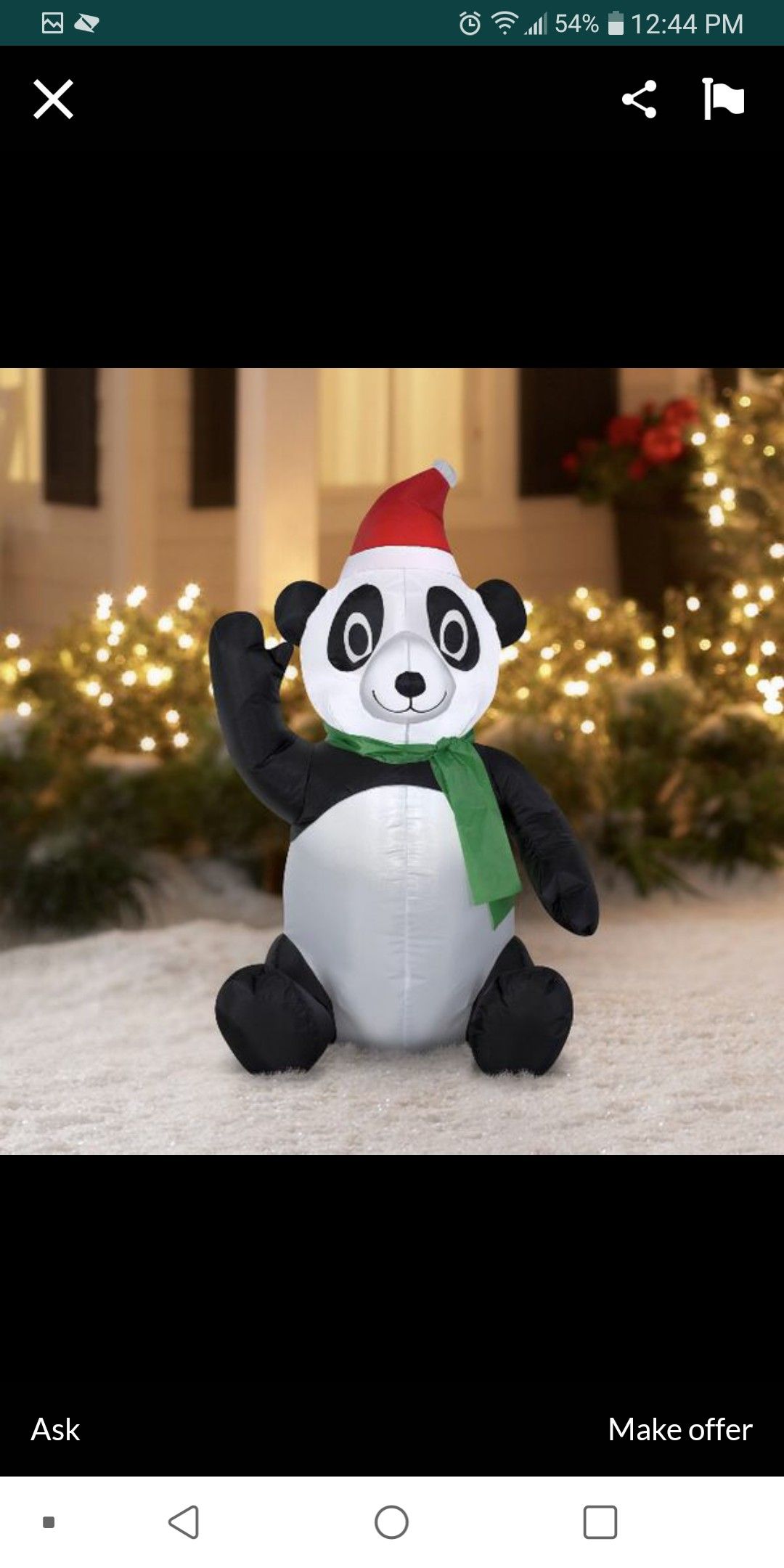 Panda Christmas inflatable decoration outdoor new 3.5 ft