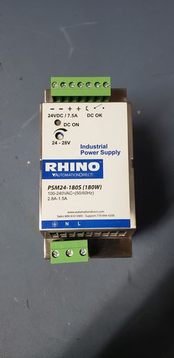 RHINO Automation Direct PSM24-180S Switching Power Supply 100-240V 2.8-1.5A