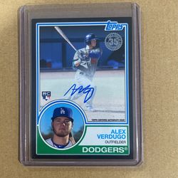 Alex Verdugo On Card Auto 