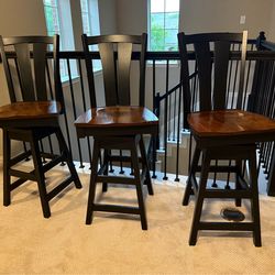 3 swivel 30” bar stools