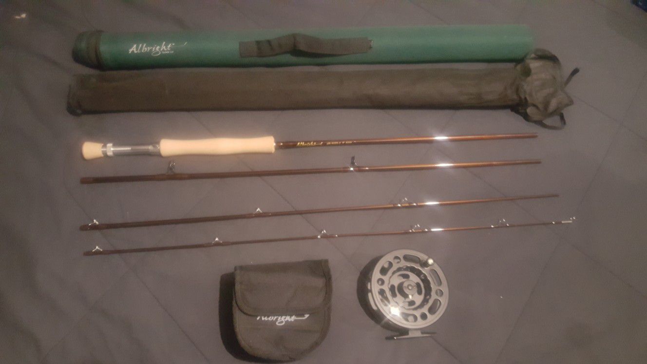 Albright fly fishing rod and matching reel
