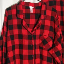 Sz 3XL WOMEN'S 2-PIECE Winter Pajamas SLEEPSET Buffalo Plaid Checkered Flannel 
