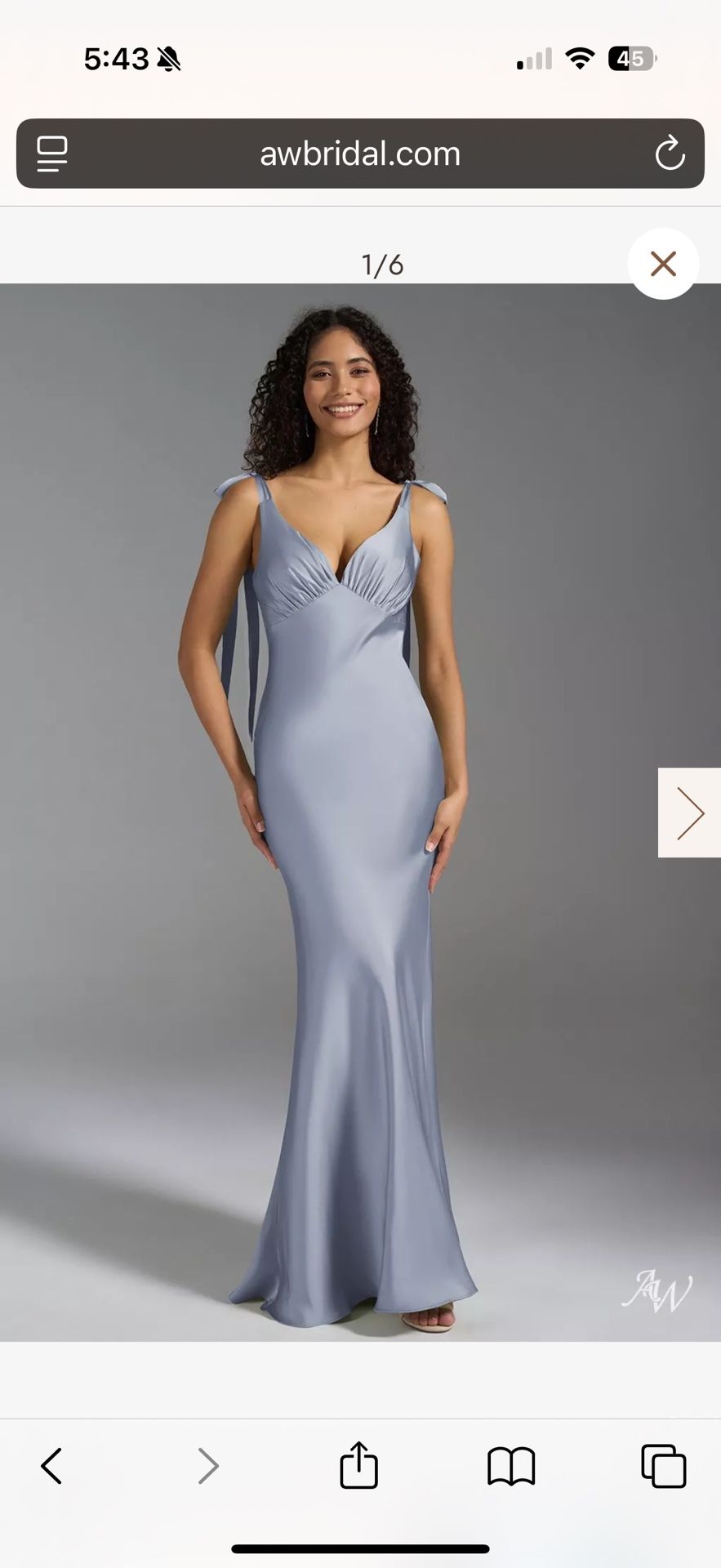 BLUE BRIDESMAID FORMAL DRESS