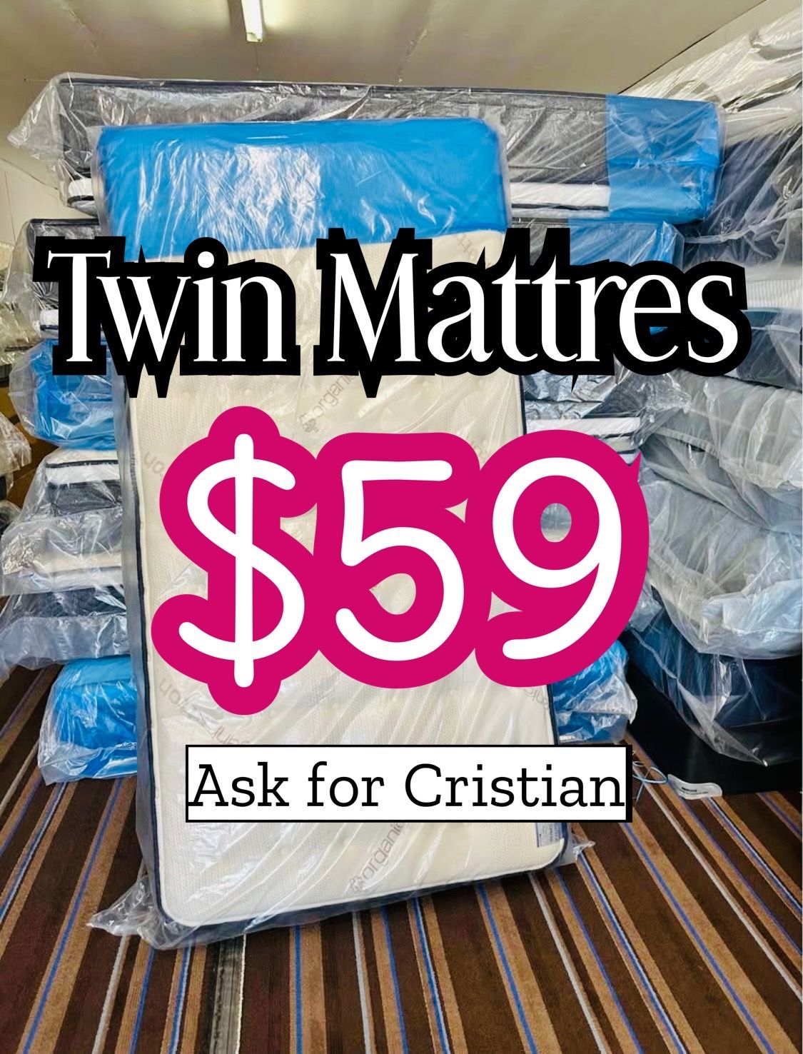 New mattresses Twin mattress Colchon individual Colchones nuevos Twin beds Camas twin