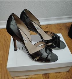 Manolo Blahnik Metallic Heels