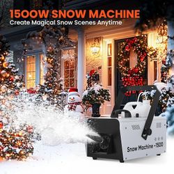 Open Box 1500W Snow Machine with Remote Control