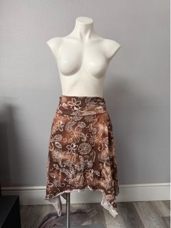 Brown Paisley Handkerchief Skirt