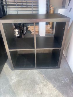 Kallax Dark Brown 4-Cube Storage Shelf Unit
