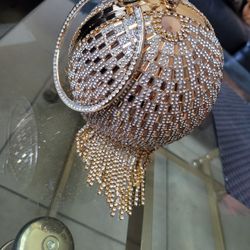 Gold Fancy Purse Handbag 