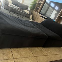 Black Two Piece Chaise