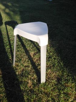 White Plastic Stool for shower