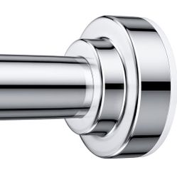 Shower Curtain Rod, 32-80 inch Adjustable Spring Tension Curtain Rod, Never Rust Anti-Slip Shower Curtain Rod for Bathroom, No Drilling, Never Collaps