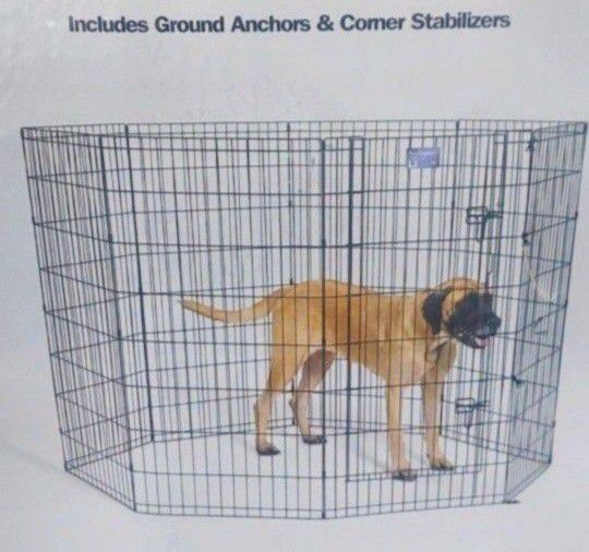MIDWEST BLACK E-COAT EXERCISE PEN 24"W BY 48"H NOT JUST FOR DOGS