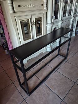 Beautiful Metal Glass Top Table