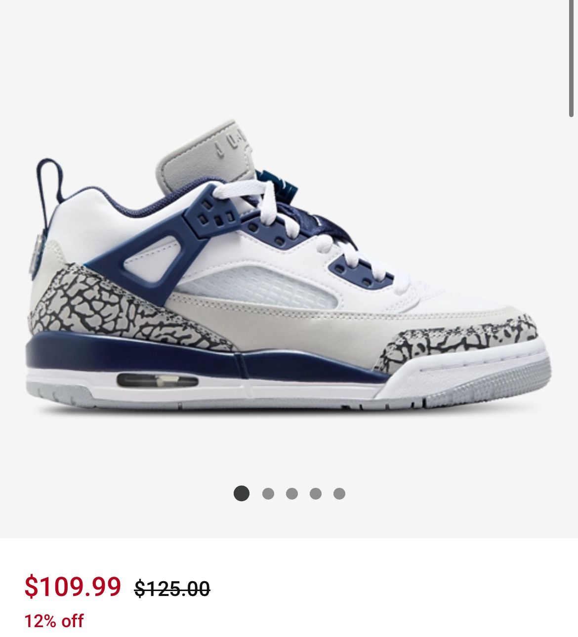 Jordan Spizike Low (5.5)Y 💙💙🤍🤍🤍
