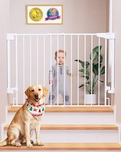 Cumbor 30-46" Baby Gate for Stairs, Toddler Safety Essentials for The House, Auto Close Dog Gate for Doorways, Mom's Choice Awards Winner-Easy Install