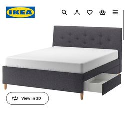 IKEA bed Frame with Storage (King)
