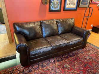 Faux leather couch