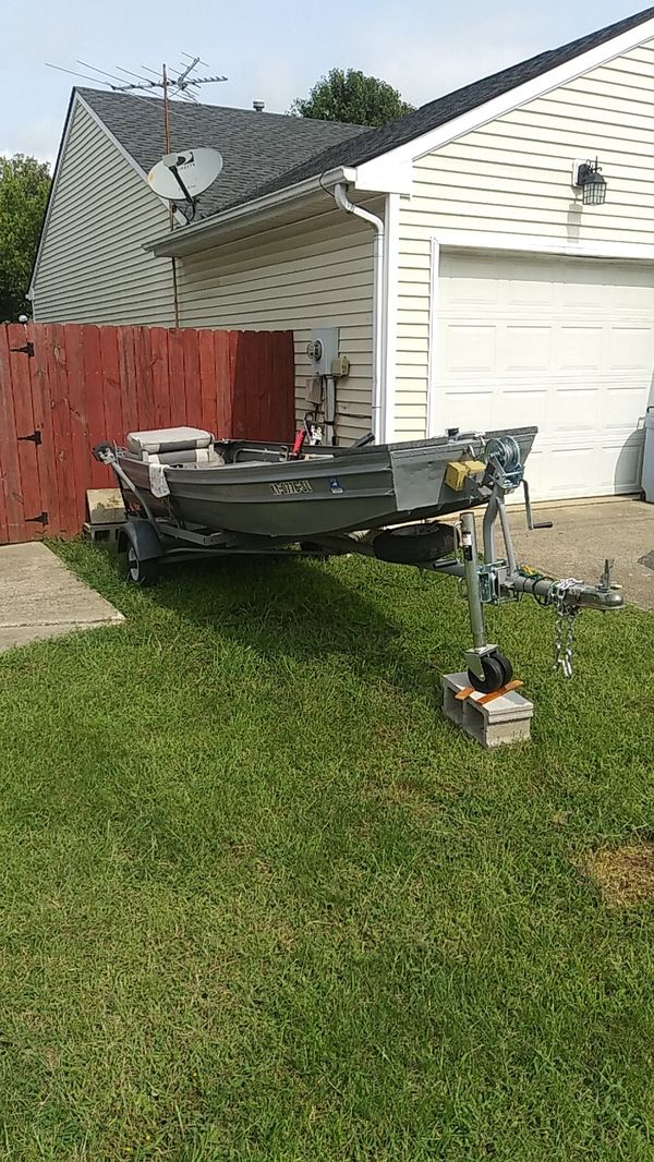 14ft John Boat. Trailer. Trolling motor for Sale in KY OfferUp