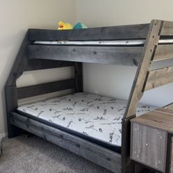 Bunk Bed Twin & Full set with NEW mattresses!