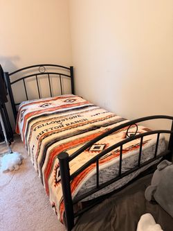 Black Metal Twin Bed Frame