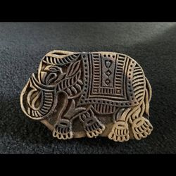 Fair Trade Wood Elephant Stanp
