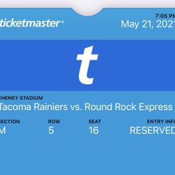 Rainiers Tickets