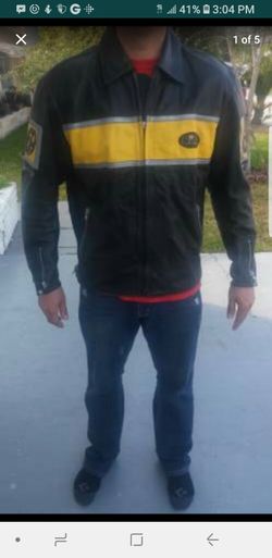 Leather Motorcycle Jacket $150