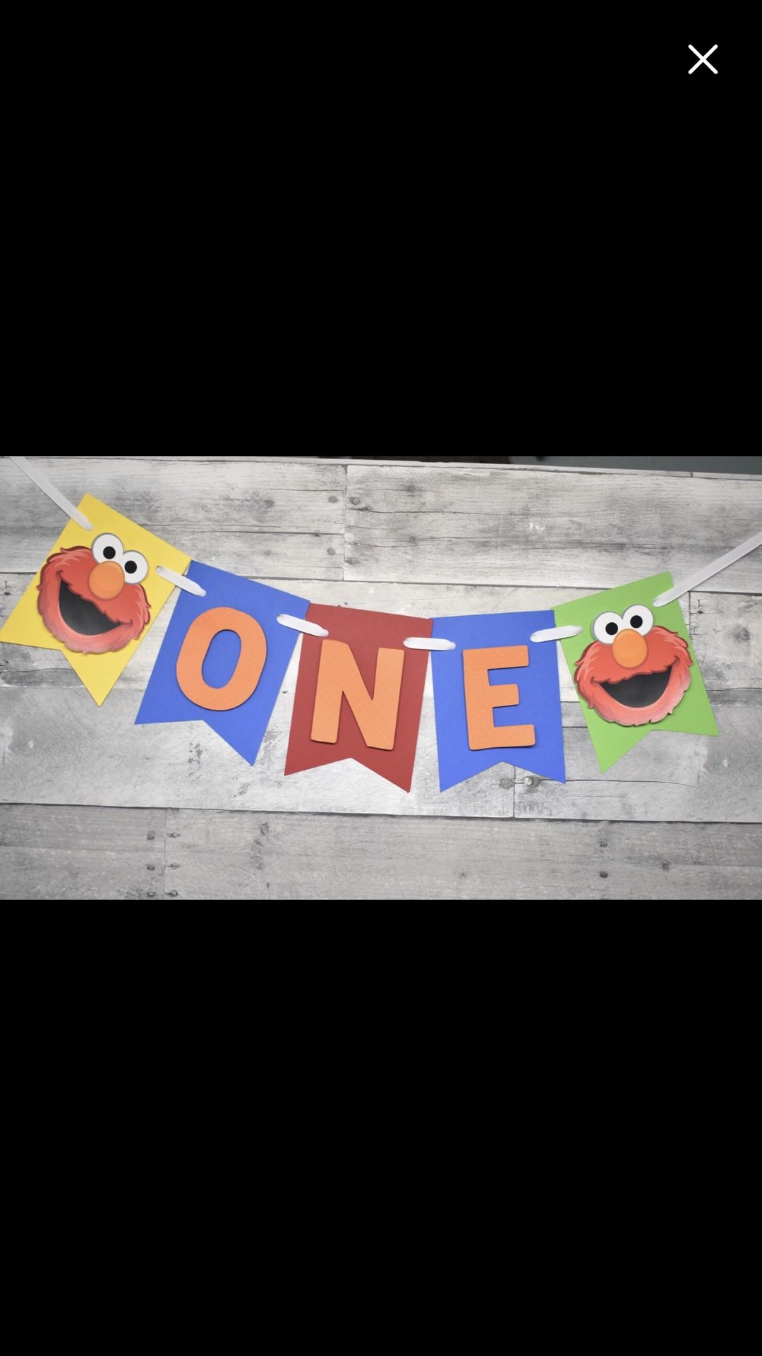 Elmo birthday banner