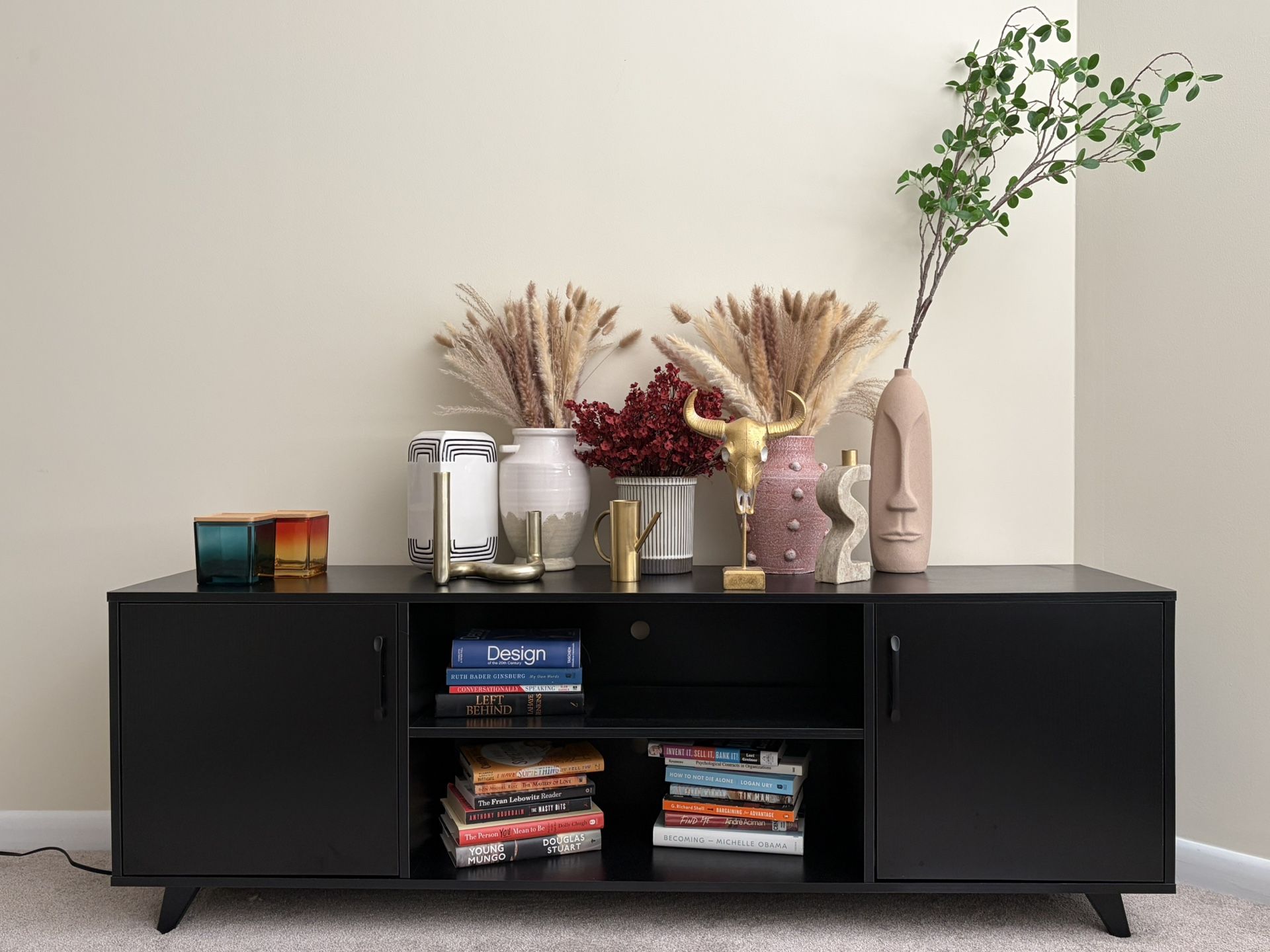 Black Wooden Tv Stand