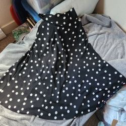 DOT  POLKA LONG  SKIRT
