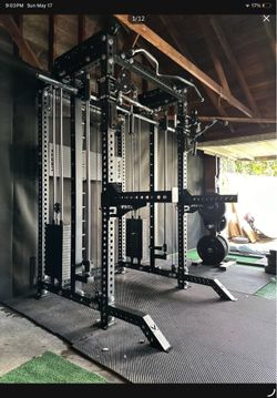 PRO SERIES Ultimate 3-1 Half Rack Functional Trainer w/Smith Machine Bar | 400lb Stack | Gym Equipment | Fitness | Commercial | Squat Rack FREE DELIVE