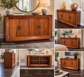 Beautiful 5-Ft Wood Sideboard / Buffet Credenza – Excellent Condition