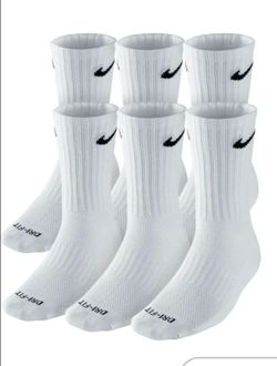 Brand new 6 pack Nike Dri Fit Vushioned Crew Socks