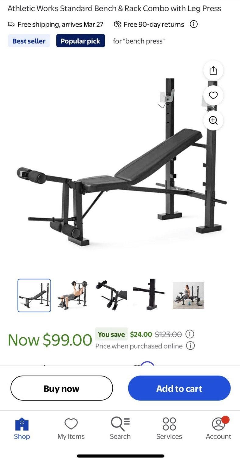 work out bench and weights