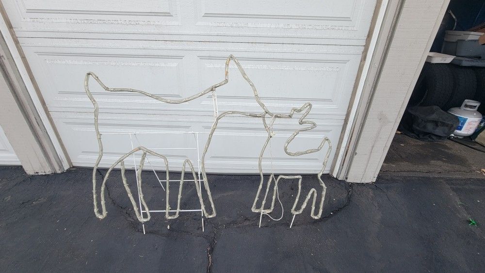 Christmas Lawn Ornaments of Deer