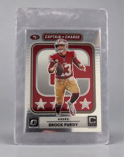 Brock Purdy Donruss Optic Captain in Charge Card