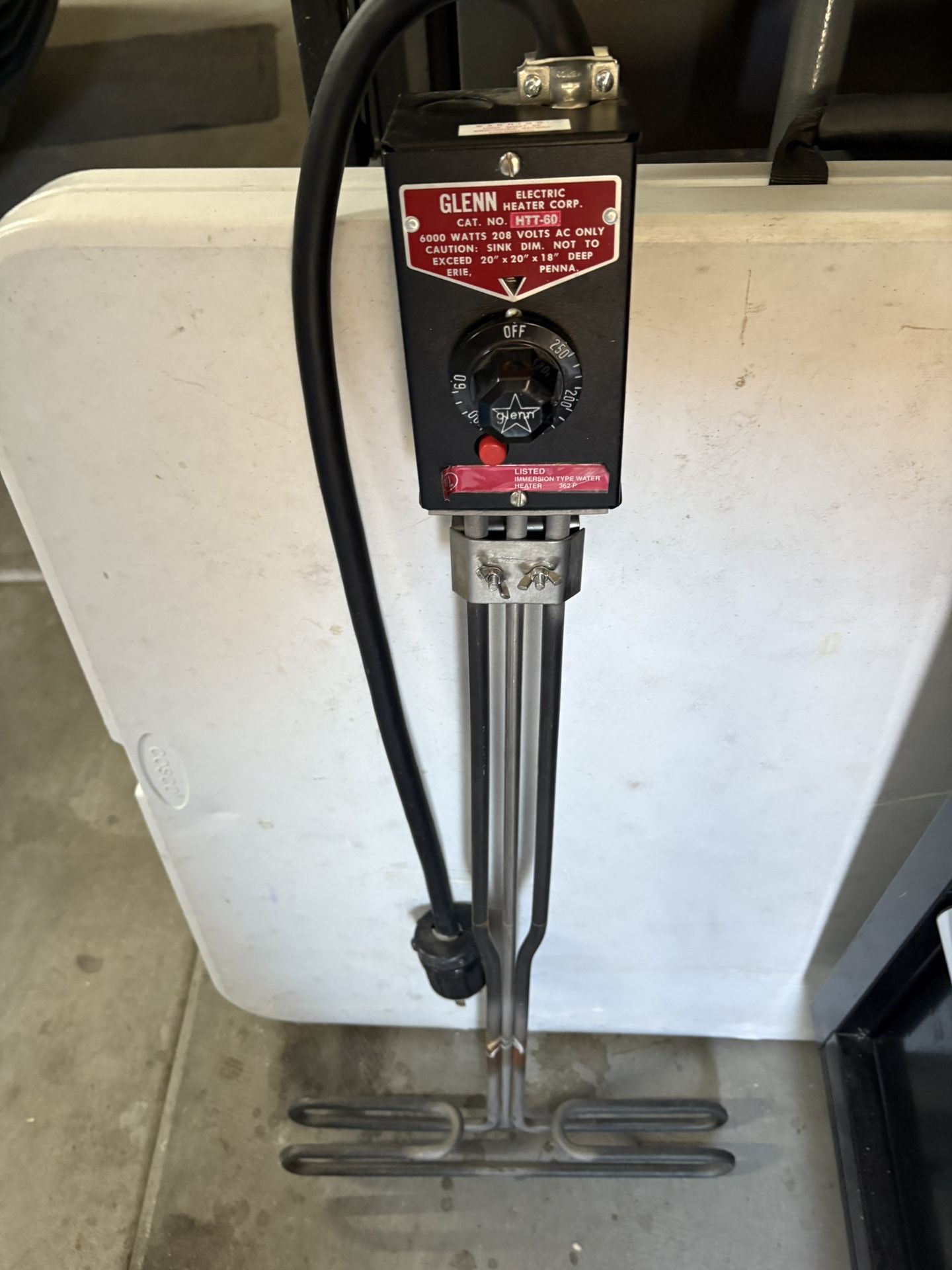 Electric Sink Tank Immersion Heater/Sanitizer