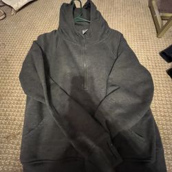Grey half zipped hoodie 