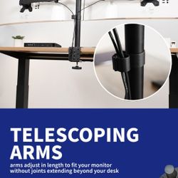 New In Box Telescoping Dual Monitor Desk Mount