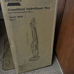 BISSELL® CrossWave® HydroSteam™ Wet Dry Vac, Multi-Purpose Vacuum, Wash, and Steam, Sanitize Formula Included, 35151, Multicolor, Upright