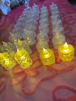 Crystal plastic tea lights