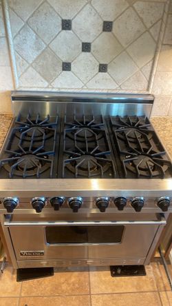 Viking stainless steel 6 eye stove