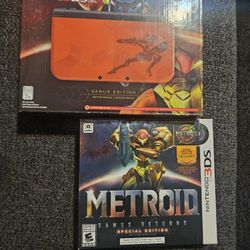 Nintendo NEW 3DS XL SAMUS EDITION + SAMUS RETURNS SE — CIB, BOTH USED  Like New