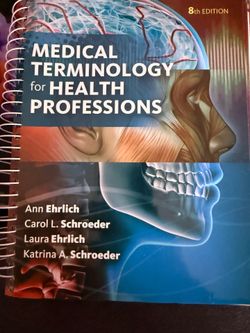 8th Edition medical terminology for health professions book :) no writing inside