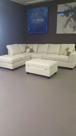 Bonded leather sectional