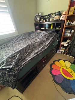 Twin Beds wood with Storage