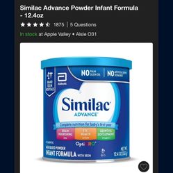 similac advance formula baby 